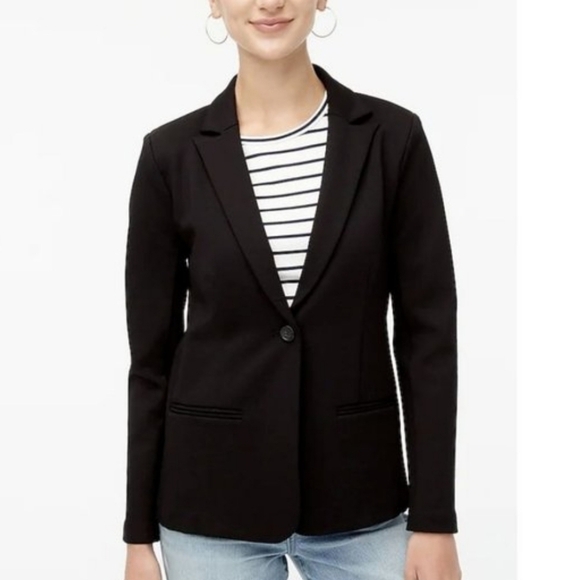 J Crew Ponte Career Work Blazer BLACK AS336 Size 20 - Picture 2 of 10